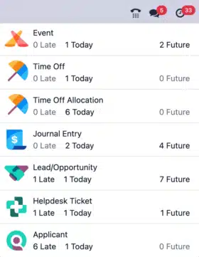 Odoo ERP meeting and calendar management